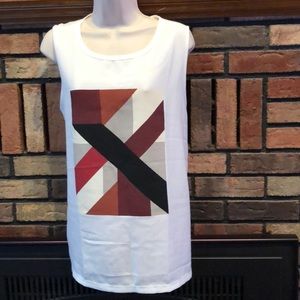 LOFT Colorful Sleeveless Shell XL NEW